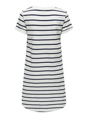 JDY женское платье 15298074*02, белый/тёмно-синий 5715509505318 цена и информация | Платья | pigu.lt