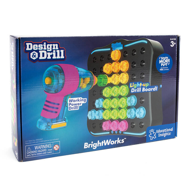 Žaislinis gręžtuvas su priedais Learning Resources Design&Drill Brightworks EI-4138 kaina ir informacija | Žaislai berniukams | pigu.lt