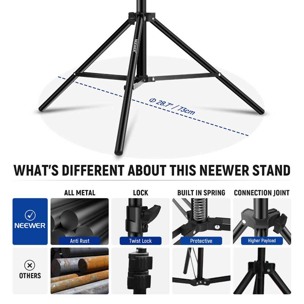 Neewer Light stand Pro kaina ir informacija | Fotoaparato stovai | pigu.lt