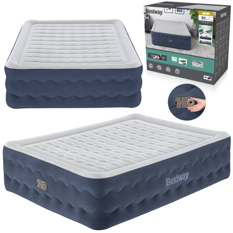 Čiūžinys Bestway Tritech Air Mattress King, 203x152x51 cm kaina ir informacija | Pripučiami čiužiniai ir baldai | pigu.lt