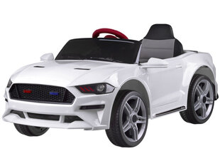 Vienvietis vaikiškas elektromobilis Ford Mustang, baltas kaina ir informacija | Elektromobiliai vaikams | pigu.lt