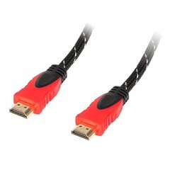 Кабель - HDMI-HDMI, 3 м, черный цена и информация | Кабели и провода | pigu.lt