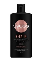 Maitinamasis plaukų šampūnas su keratinu Syoss Keratin Shampoo, 500 ml kaina ir informacija | Šampūnai | pigu.lt