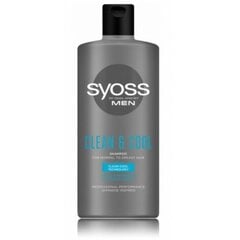 Syoss Men Clean & Cool Shampoo очищающий шампунь для всех типов волос 500 мл цена и информация | Шампуни | pigu.lt