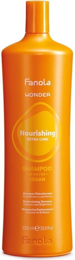 Maitinamasis plaukų šampūnas Fanola Wonder Nourishing Extra Care Shampoo, minkštiems ir žvilgantiems plaukams, 1000 ml kaina ir informacija | Šampūnai | pigu.lt