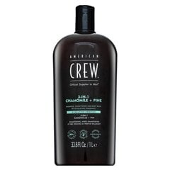 Plaukų šampūnas 3in1 American Crew Chamolie + Pine, vyrams, 1000 ml kaina ir informacija | Šampūnai | pigu.lt