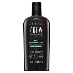 Plaukų šampūnas 3in1 American Crew Chamolie + Pine, vyrams, 450 ml kaina ir informacija | Šampūnai | pigu.lt