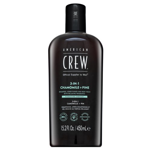 Plaukų šampūnas 3in1 American Crew Chamolie + Pine, vyrams, 450 ml цена и информация | Šampūnai | pigu.lt