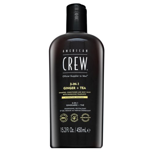 Plaukų šampūnas 3in1 American Crew, su imbieru ir arbata, 450 ml kaina ir informacija | Šampūnai | pigu.lt