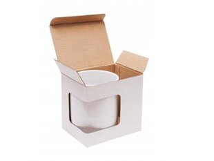 Puodelio dėžutė, balta kaina ir informacija | Daiktadėžės | pigu.lt