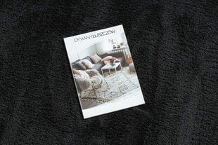Современный ковер для стирки LINDO черный, противоскользящий, ворсистый цена и информация | Ковры | pigu.lt