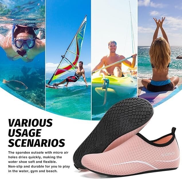 Vandens batai Sixspace, rožiniai kaina ir informacija | Vandens batai | pigu.lt