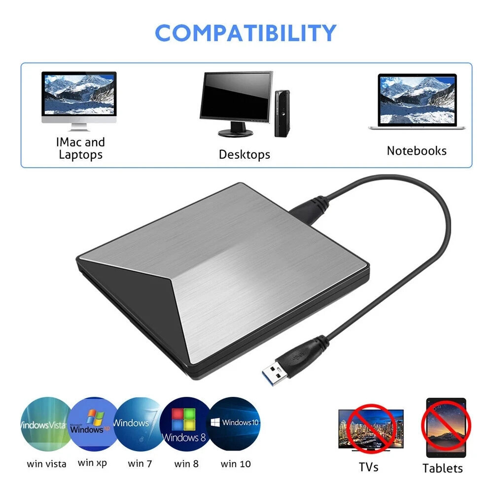 Išorinis CD/DVD įrašomasis įrenginys USB 3.0 USB-C aliumininėje dėžutėje цена и информация | Išoriniai kietieji diskai (SSD, HDD) | pigu.lt