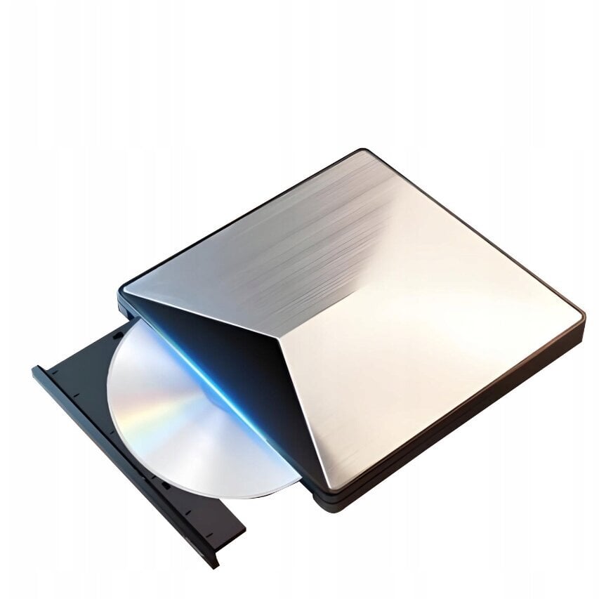 Išorinis CD/DVD įrašomasis įrenginys USB 3.0 USB-C aliumininėje dėžutėje kaina ir informacija | Išoriniai kietieji diskai (SSD, HDD) | pigu.lt