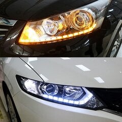 LED DRL žibintai + Dinaminis krypties indikatorius 12V kaina ir informacija | Automobilių žibintai | pigu.lt