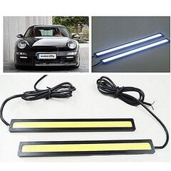 DRL COB LED žibintai 2x 650lm 12V dienos metu kaina ir informacija | Automobilių žibintai | pigu.lt