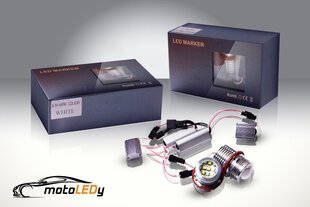 Żarówki LED 120 W do pierścieni BMW E39, E53, E65, E66, E60, E61, E63, E64, E87, 2 szt. kaina ir informacija | Automobilių lemputės | pigu.lt