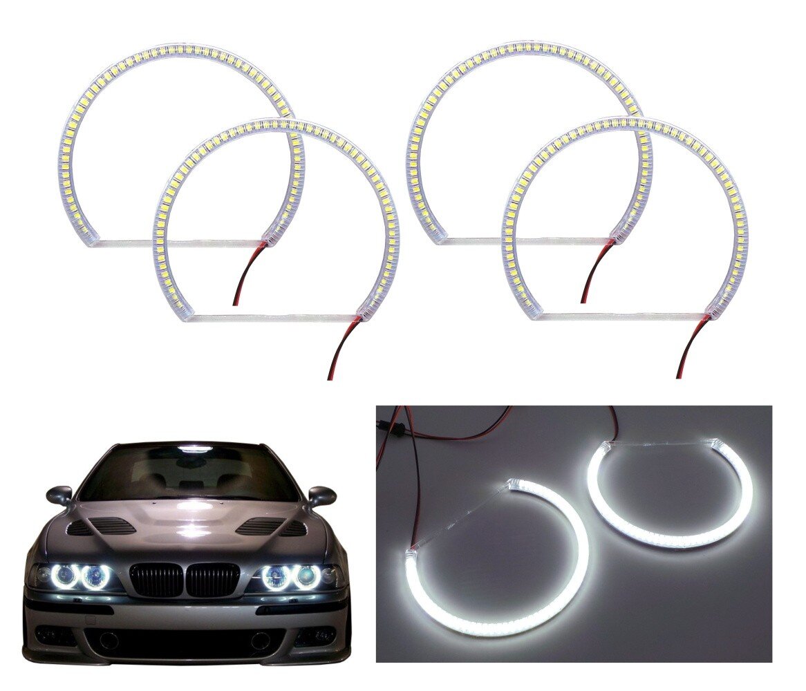 BMW E46 (98-01) LED Angel Eye žiedų rinkinys prieš pakėlimą kaina ir informacija | Automobilių lemputės | pigu.lt