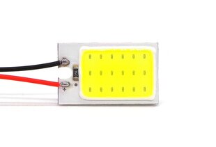 26x16 COB LED skydelis 12V W5W, C5W, BA9S, T10, SV8.5, T4W 350lm kaina ir informacija | Automobilių lemputės | pigu.lt