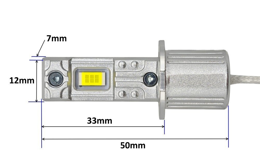 LED lemputės MotoLEDy H3 kaina ir informacija | Automobilių lemputės | pigu.lt