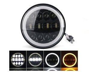 Harley, Jeep, Land Rover, Suzuki, Ford, Nissan, Lada Передняя фара 7" LED ближний, дальний свет, габариты, дневной ход, сигналы поворота 1шт цена и информация | Автомобильные лампочки | pigu.lt