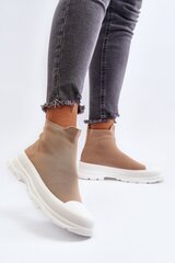 Auliniai batai moterims Ilanae 603106278, smėlio spalvos цена и информация | Женские ботинки | pigu.lt
