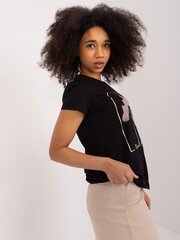 Marškinėliai moterims 232224984, juodi цена и информация | Женские футболки | pigu.lt