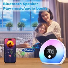 Световой Bluetooth будильник Uplayteck, SG1, RGB, белый  цена и информация | Радиоприемники и будильники | pigu.lt