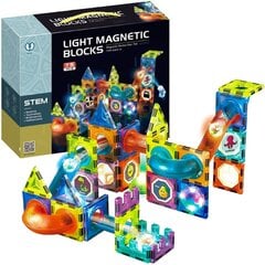 Interaktyvus konstrukcinis žaidimas su magnetinėmis plytelėmis, 75 vnt. цена и информация | Развивающие игрушки | pigu.lt