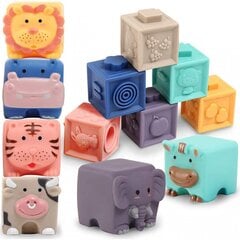 Детские кубики-животные, 12 шт цена и информация | Развивающие игрушки | pigu.lt