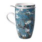 Arbatos puodelis su dangteliu ir sieteliu Vincentas van Goghas - Migdolų medžio mėlyna, 1 vnt. kaina ir informacija | Originalūs puodeliai | pigu.lt