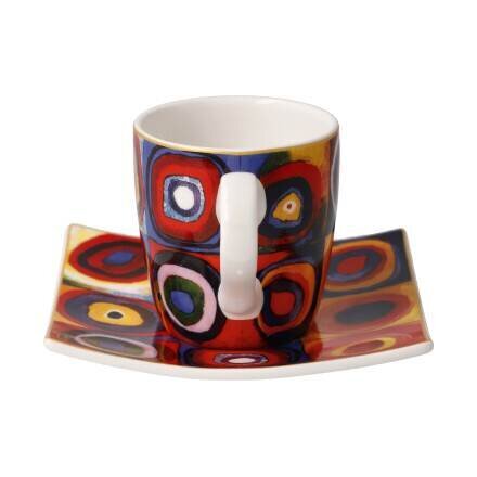Menininko puodelis Wassily Kandinsky - Squares, 1 vnt. kaina ir informacija | Originalūs puodeliai | pigu.lt