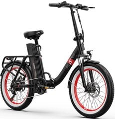 Elektrinis dviratis OneSport OT16 20, 20", juodas kaina ir informacija | Elektriniai dviračiai | pigu.lt
