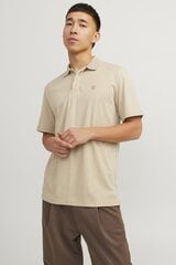 Polo marškinėliai vyrams Jack & Jones, smėlio spalvos kaina ir informacija | Vyriški marškinėliai | pigu.lt