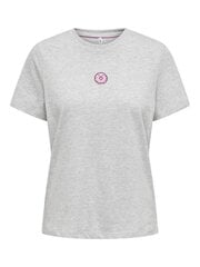 Женская футболка Only 15316728*01 5715511902327, светло-серая цена и информация | Футболка женская | pigu.lt
