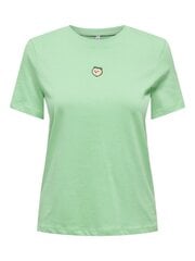Женская футболка Only 15316728*03 5715511902334, зелёная цена и информация | Футболка женская | pigu.lt