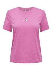 Женская футболка Only 15316728*04 5715511902341, тёмно-розовая цена и информация | Футболка женская | pigu.lt