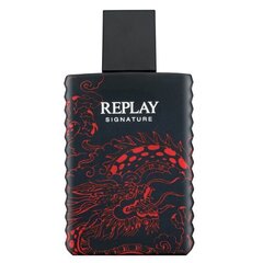 Replay Signature Red Dragon Туалетная вода для мужчин 100 мл цена и информация | Мужские духи | pigu.lt