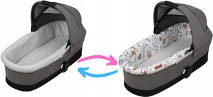 Vežimėlio lopšio komplektas, įdėklas ir čiužinio paklodė Babymam kaina ir informacija | Vežimėlių priedai | pigu.lt