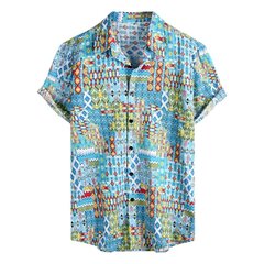 Мужская футболка с короткими рукавами Voqeen, синяя цена и информация | Мужские рубашки | pigu.lt