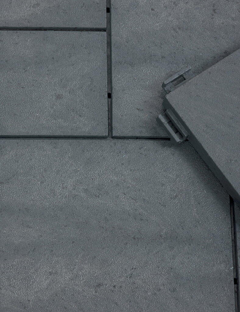 Deck Tile terasinės plytelės Stone Mosaic Steel Gray kaina ir informacija | Terasos grindys | pigu.lt