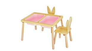 Vaiko stalo rinkinys Table and 2 Chairs - Pink цена и информация | Детские столы и стулья | pigu.lt