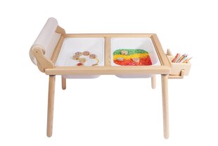 Vaikiškas stalas su priedais Kalune Design, 109TRS1175, 74x53x52 cm, baltas kaina ir informacija | Vaikiškos kėdutės ir staliukai | pigu.lt