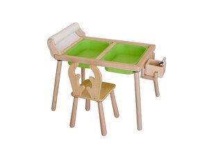 Vaiko stalo rinkinys Roll and Chair - Green цена и информация | Детские столы и стулья | pigu.lt