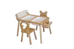 Vaikiškas stalas su priedais Kalune Design, 74x53x52 cm, baltas kaina ir informacija | Vaikiškos kėdutės ir staliukai | pigu.lt
