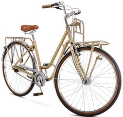Miesto dviratis Romet Luiza Lux 28", smėlio цена и информация | Велосипеды | pigu.lt