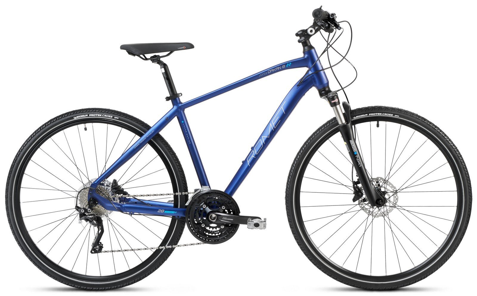 Hibridinis dviratis Romet Orkan 8 M 28", mėlynas kaina ir informacija | Dviračiai | pigu.lt