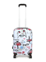 Mažas lagaminas Airtex Paris 809/20, S, baltas kaina ir informacija | Lagaminai, kelioniniai krepšiai | pigu.lt
