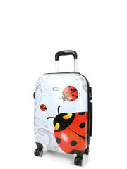 Mažas lagaminas Airtex Ladybug 809/20, S, baltas/raudonas kaina ir informacija | Lagaminai, kelioniniai krepšiai | pigu.lt