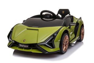 Одноместный детский электромобиль Lamborghini Sian, зеленый цена и информация | Электромобили для детей | pigu.lt